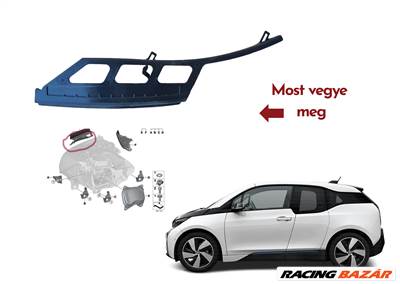 BMW i3  I01 LCI 2017- ÚJ gyári pótalkatrész, tömítés első lámpához 63118495582