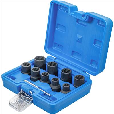 BGS Spirálprofilos csavarkiszedő dugókulcs készlet, 1/2", 10–19mm, 10db - BGS-5266