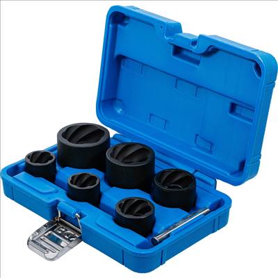 BGS Spirálprofilos csavarkiszedő dugókulcs készlet, 1/2" + 3/4", 22–41mm, 6db - BGS-5268