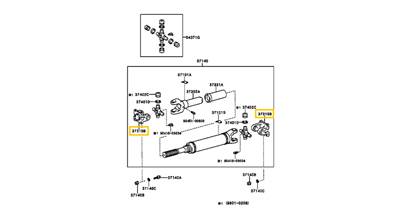 37315-35040 Toyota Land Cruiser Talpas Kardánvilla 1990-2008