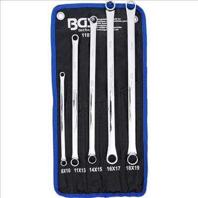 BGS Csillagkulcs készlet, extra hosszú, 8-19mm, 5db - BGS-1187