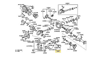 41400-35010 Toyota Hilux Első Féltengelyzár Vákumdob Actuator 1989-2005
