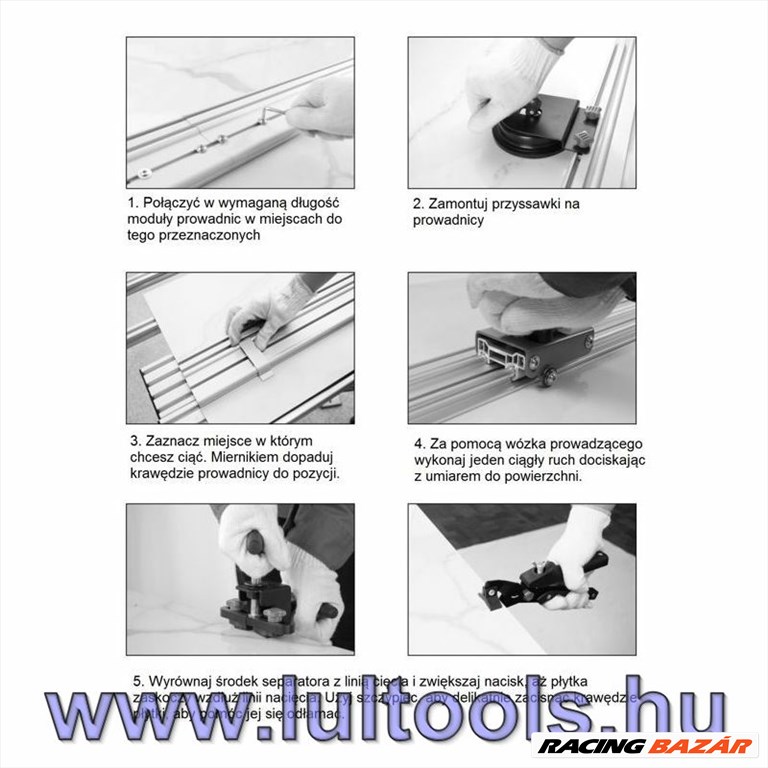 Csempevágó nagyméretű lapokhoz 3200 mm 2. kép