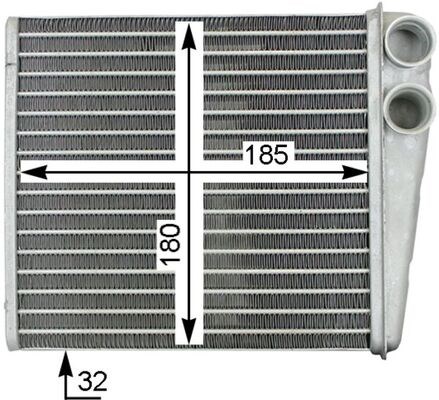 MAHLE AH 208 000S - Hőcserélő, belső tér fűtés AUDI PROTON SEAT SKODA SKODA (SVW ) VW VW (FAW) VW (S 1. kép