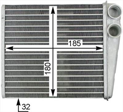 MAHLE AH 208 000S - Hőcserélő, belső tér fűtés AUDI PROTON SEAT SKODA SKODA (SVW ) VW VW (FAW) VW (S