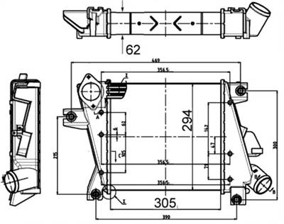 MAHLE CI 508 000S - töltőlevegő-hűtő NISSAN