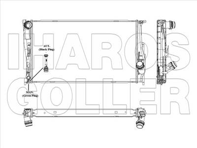BMW X1 2009-2012 E84 - Vízhűtő 600x348x32mm háló Mahle