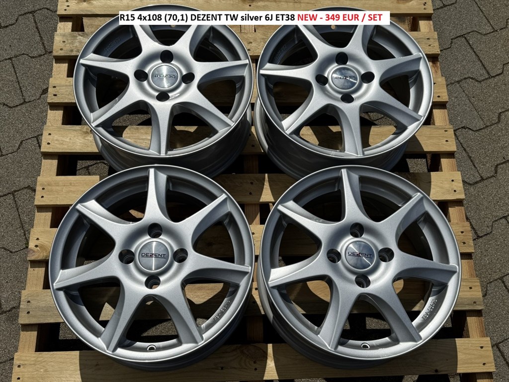 R15 4x108 (70,1) DEZENT TW silver 6J ET38 új felnik alufelnik 6x15  1. kép