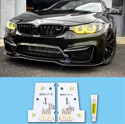 BMW M4 CSL DRL borostyánsárga led, F32, F33, F36 lci 2016-2020