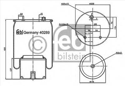 FEBI BILSTEIN 40289 - Légrugó rugótömb DAF