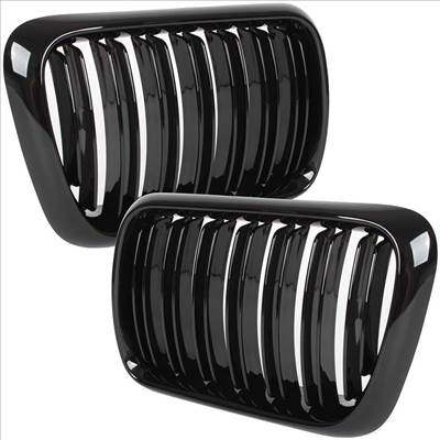 BMW 3 E36 hűtőrács (fényes fekete, double bar – bal+jobb) 1996-2000