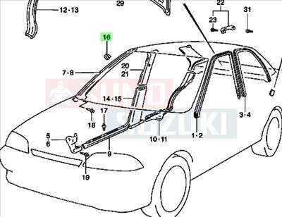 Suzuki Swift 1992-2004 patent első szélvédő 76142-60B01