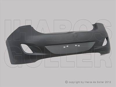 Hyundai I30 2012-2015 - Hátsó lökhárító alapozott, PDC+Park.assist jel.