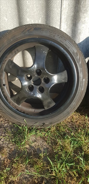  5x112 lyukosztású 17" használt OZ alufelni, rajta 225/45 használt Triangle nyári gumi gumi  8. kép