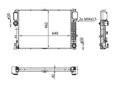 MAHLE CR 38 000S - Vízhűtő (Hűtőradiátor) MERCEDES-BENZ
