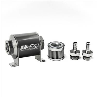 DeatschWerks üzemanyagszűrő 100 mikronos 3/8" 70mm