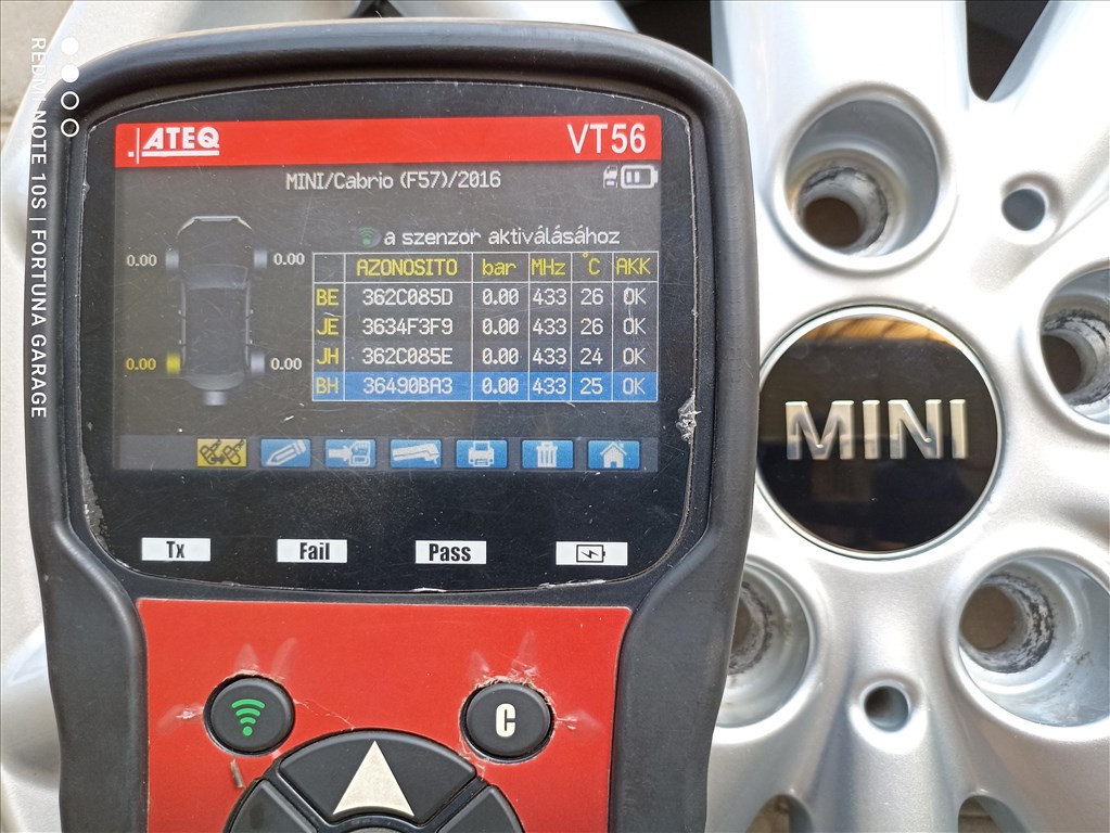 5x112 16" Mini Coooper használt alufelni garnitúra +TPMS 9. kép