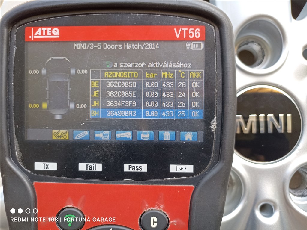 5x112 16" Mini Coooper használt alufelni garnitúra +TPMS 10. kép