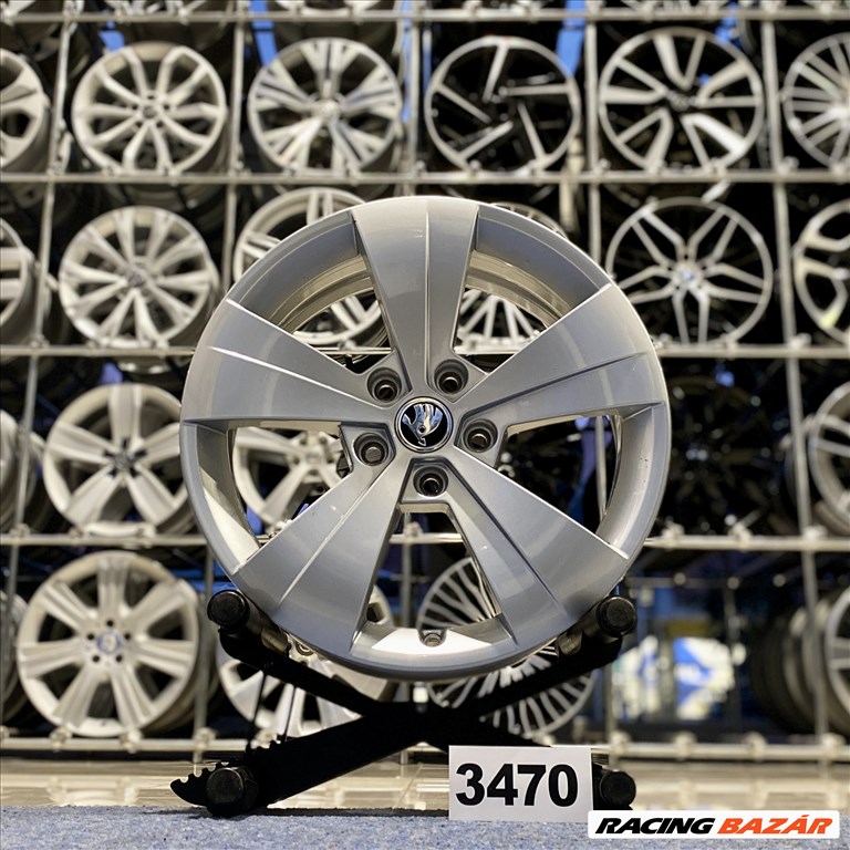 (3470)  Skoda gyári Superb 17 alufelni, 5x112, felni 1. kép