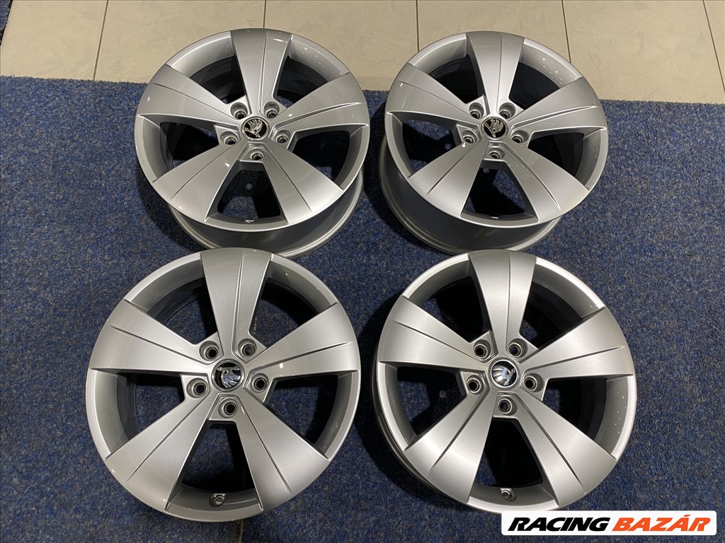 (3470)  Skoda gyári Superb 17 alufelni, 5x112, felni 3. kép