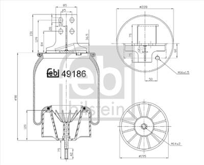 FEBI BILSTEIN 49186 - Légrugó rugótömb IVECO