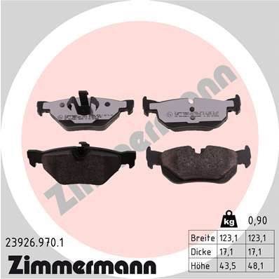 Fékbetét készlet ZIMMERMANN 23926.970.1 for BMW