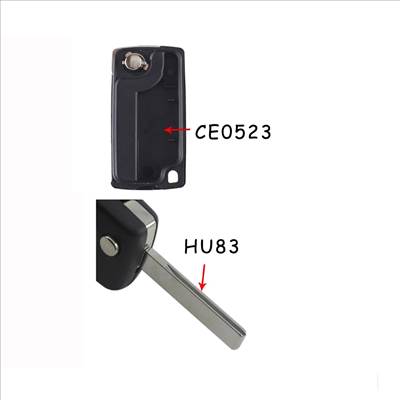 Citroen bicskakulcs 3 gombos csomagtérnyitós