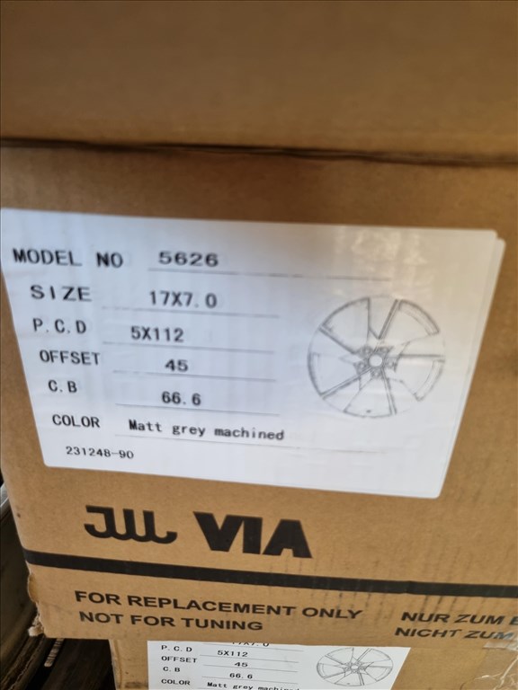  5x112 lyukosztású 7JJ 17" új alufelni 3. kép