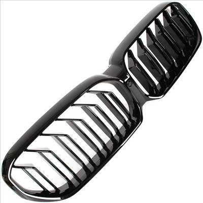 BMW 5 G30/G31 LCI hűtőrács (fényes fekete, double bar – bal+jobb) 2020-