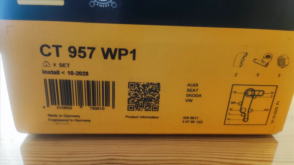 CT 957 WP1 vezérműszíj szett  ct957k1pre 6. kép