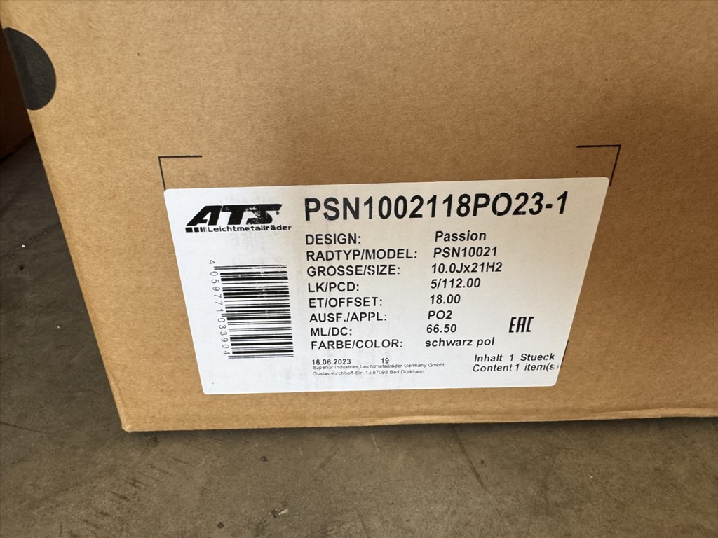 R21 5x112 (66,5) ATS PASSION 10J ET18  audi Q7 SQ7 Q8 SQ8 RS6 RS7 alufelnik felnik 6. kép