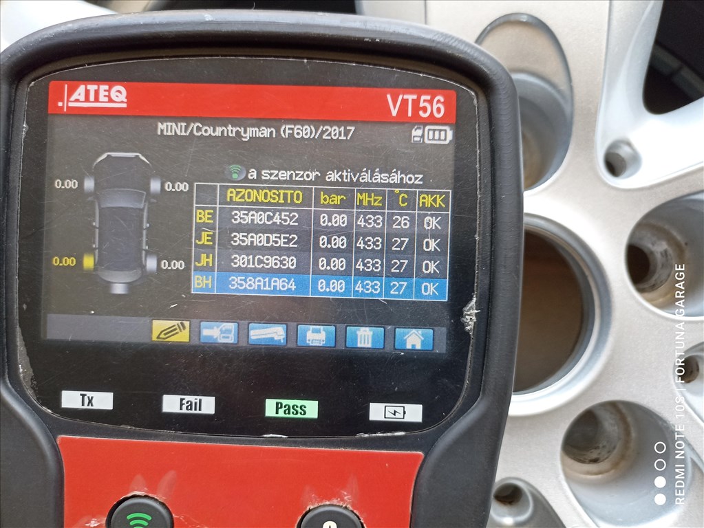 5x112 16" Mini Countryman használt alufelni garnitúra +TPMS 9. kép