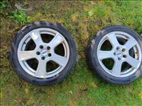  17" használt (gyári felni) alufelni, rajta 205/50 használt Dunlop nyári gumi gumi 