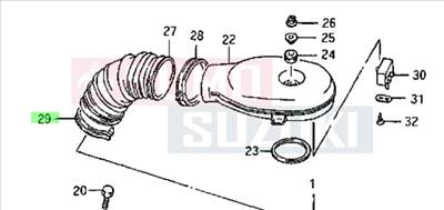 Suzuki Samurai SJ413 levegő cső bilincs 09402-82202
