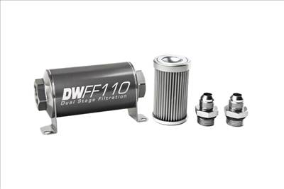 DeatschWerks Univerzális soros üzemanyagszűrő 10 mikron AN8 110mm