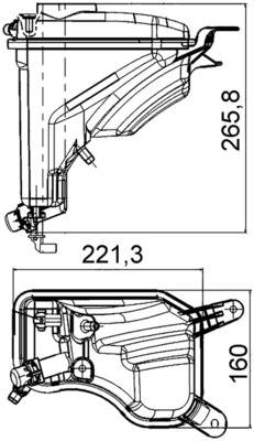 MAHLE CRT 207 000S - hűtőfolyadék kiegyenlítőtartály BMW BMW (BRILLIANCE)