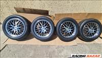 5x114.3 lyukosztású 16" használt Dotz Mugello alufelni, 205/55 újszerű MFS GoodYear nyári gumival