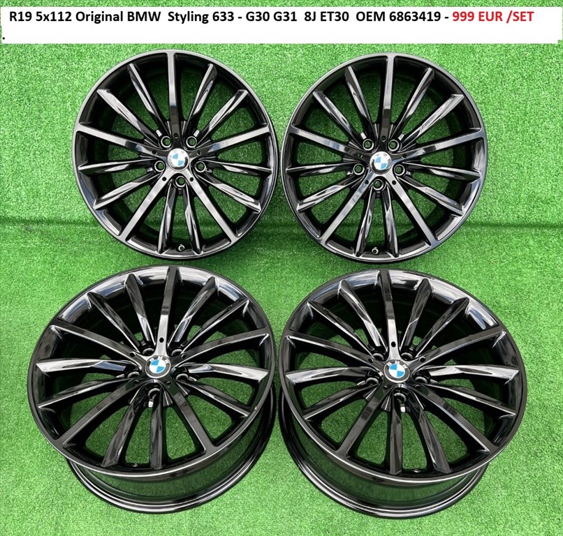 R19 5x112 Original BMW  Styling 633 - G30 G31  8J ET30   gyári alufelnik felnik 19" 8x19 1. kép