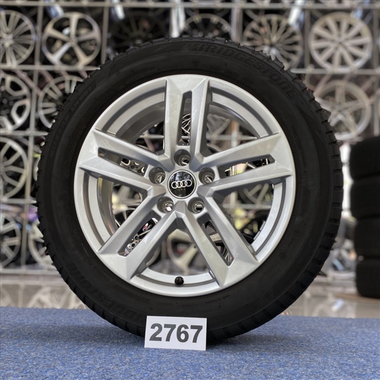 (2767)   Audi 17 gyári felni, alufelni 5x112, 225/50 téli gumi, A4 1. kép