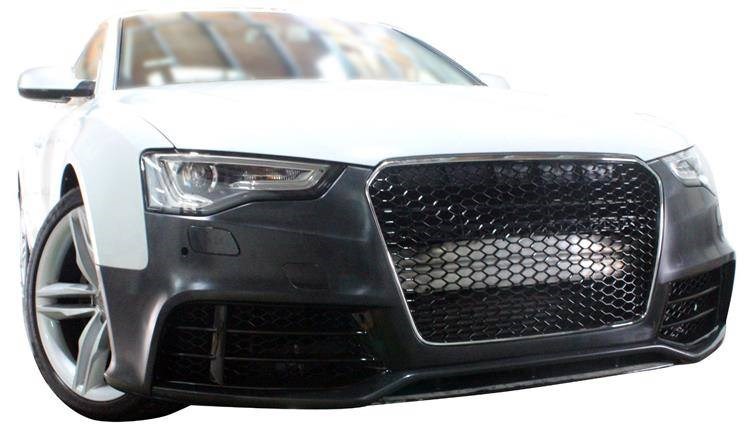 MTUNING Audi A5 8T 13-16 RS5 Style első lökhárító + fekete hűtőrács 1. kép