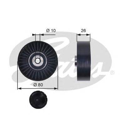 GATES T36006 - hosszbordásszíj vezetőgörgő ALFA ROMEO FIAT LANCIA