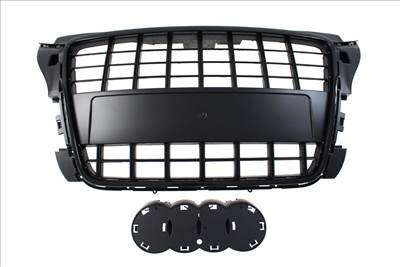 MTUNING Hűtőrács Audi A3 8P Facelift S8-stílus Fényes fekete