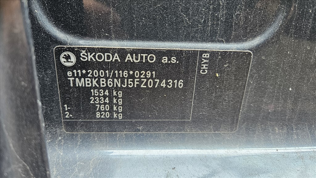 Skoda Fabia III bontott alkatrészei 4. kép