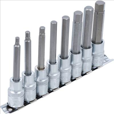 BGS Bit dugókulcs készlet 12.5mm (1/2") meghajtással, belső hatlapú 5-13mm, 8db - BGS-5176