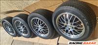 5x114.3 lyukosztású 16" használt Dotz Mugello alufelni, 205/55 újszerű MFS GoodYear nyári gumival