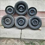 15" használt lemezfelni, rajta 185/65 használt Hankook nyári gumi