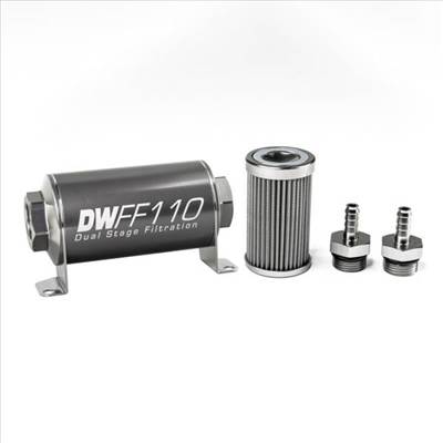 DeatschWerks 100 mikronos üzemanyagszűrő 5/16" 110mm