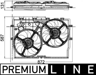 MAHLE CFF 228 000P - ventilátor, motorhűtés CITROËN FIAT PEUGEOT