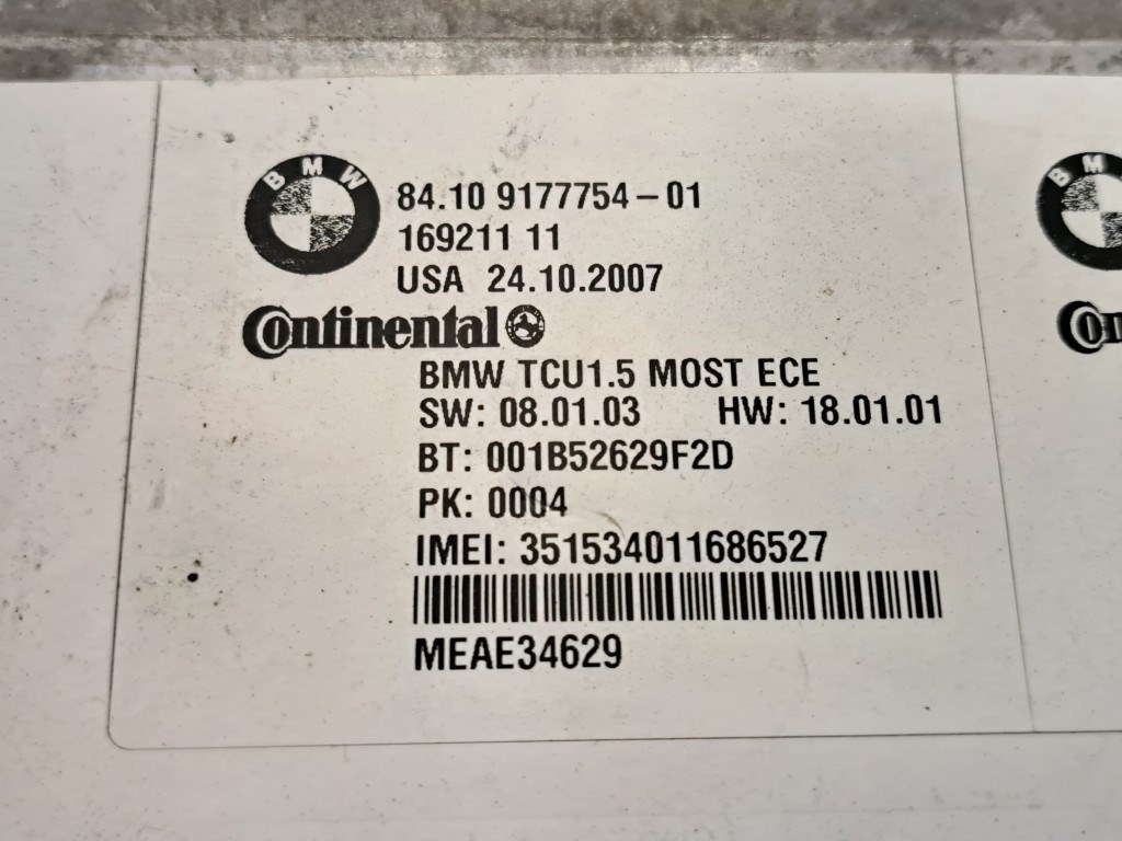 BMW E90 E91E61 E63 E64 Telefon GSM Bluetooth modul module elektronika  2. kép