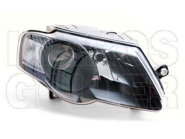VW Passat 2005-2010 - Fényszóró 2H7 jobb,fekete házas (Hella típusú)DEPO 1. kép
